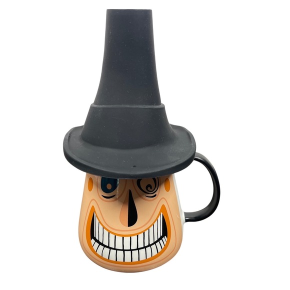 Disney Other - Disney Nightmare Before Christmas Mayor Mug with Silicone Hat Lid Two Sided Face